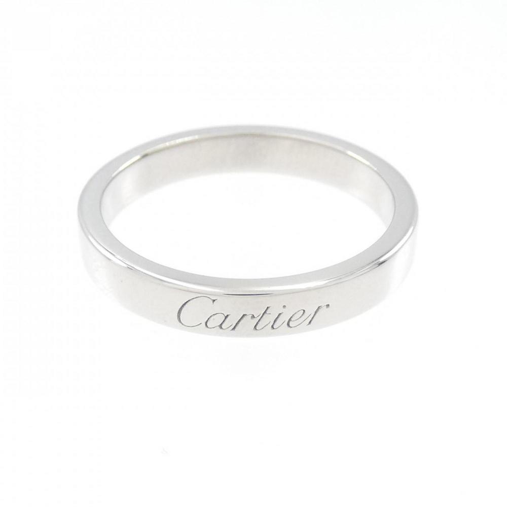 CARTIER C de Cartier Platinum Wedding Band Ring #51 (US Size: 5.75) - Picture 2 of 3